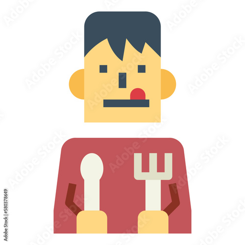 eat flat icon style