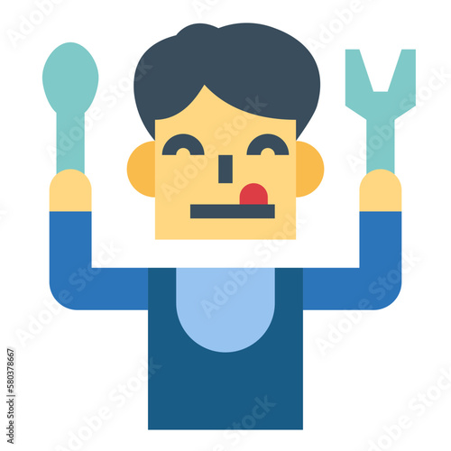 eat flat icon style