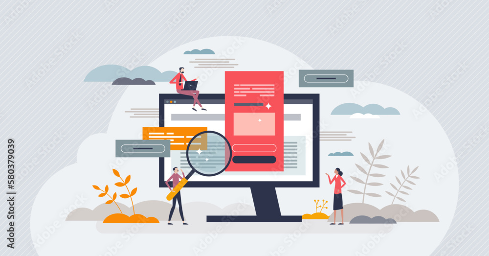 Opt in forms design tips and tricks with effective layout tiny person concept. Professional suggestion for website newsletter or subscription acceptance vector illustration. Appealing marketing layout Opt in forms design tips and tricks with effective layout tiny person concept. Professional suggestion for website newsletter or subscription acceptance vector illustration. Appealing marketing layout