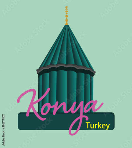 Whirling Dervish sufi religious dance. Isolated. Suitable for any print and on line media need - Turkey Konya Mevlana