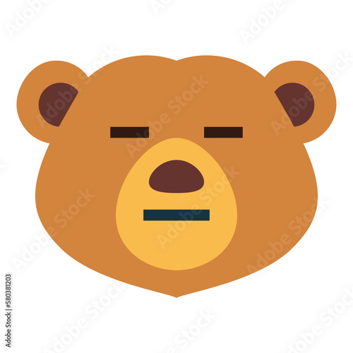 bear flat icon style