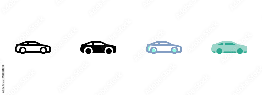 Simple vector icon on a theme car Simple vector icon on a theme car