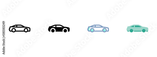 Simple vector icon on a theme car