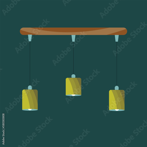 Beautiful interior light Vector, Bulb collection, and soft background. lights illustration.