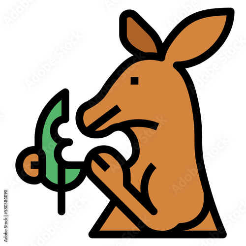 kangaroo filled outline icon style