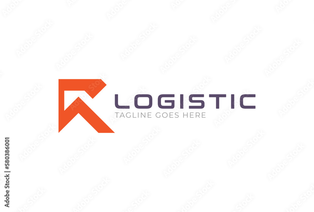 Abstract Initial R Logistic Logo, letter R and arrow combination, Usable for Business and company Logos, Flat Vector Logo Design Template, vector illustration	
