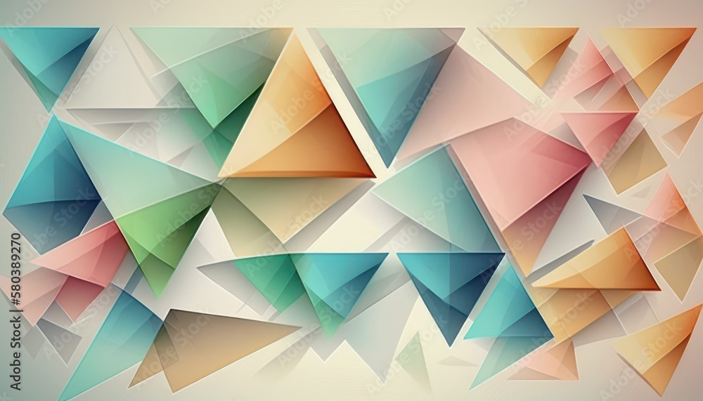 Fototapeta premium colourful origami pastel art wallpaper desktop background Generative AI, Generativ, KI