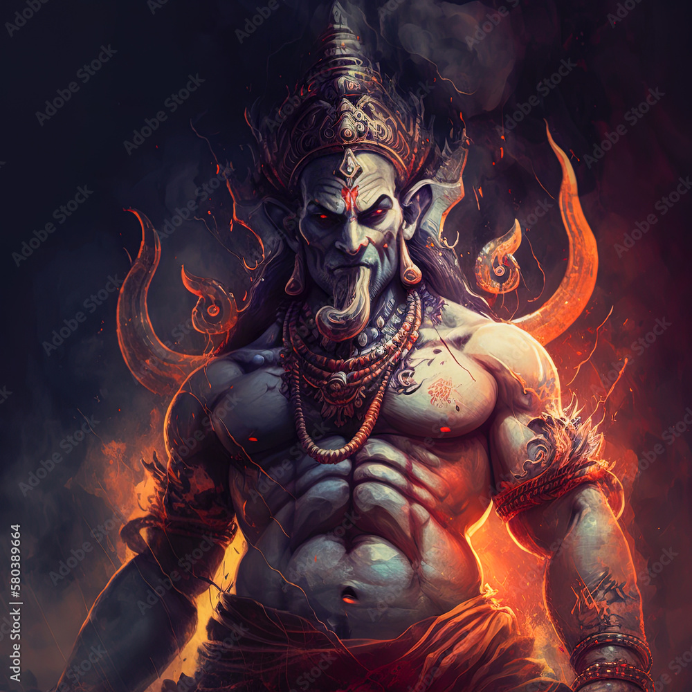 image of a hindu god, generative ai technology