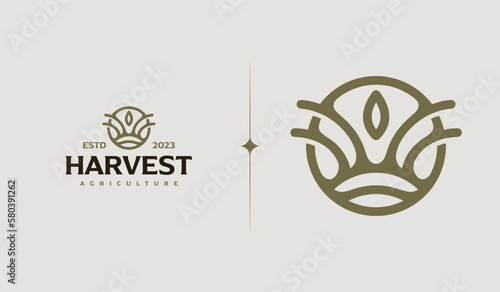 Agriculture Farm Logo. Universal creative premium symbol. Vector sign icon logo template. Vector illustration