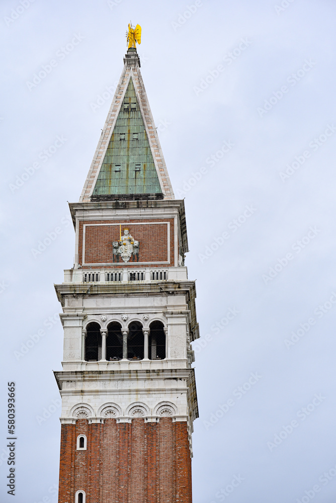 Venice, Italy - 14 Nov 2022: St Mark's Campanile