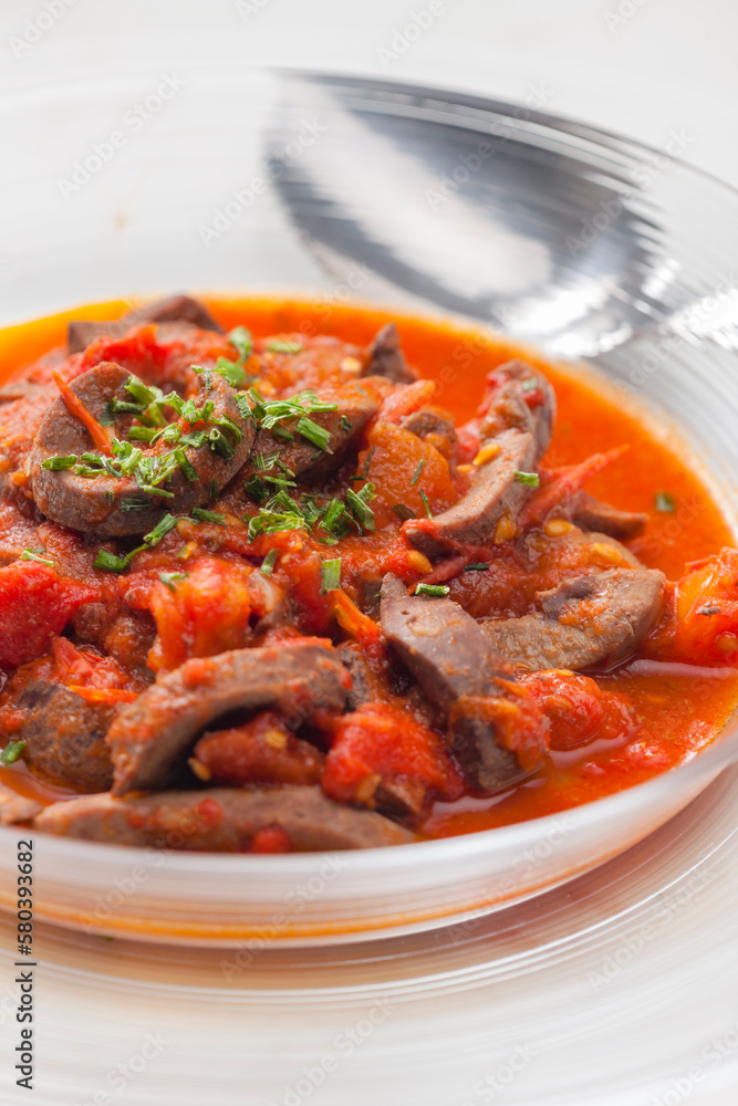 still life of kidney stew with tomatoes still life of kidney stew with tomatoes