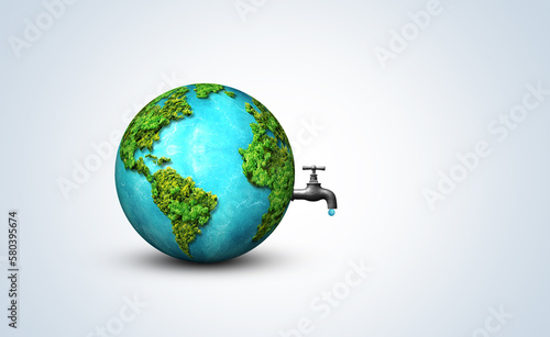 Accelerating Change - World Water Day and World Toilet Day 2023 3d Concept. Every Drop Matters. Saving water and world environmental protection concept- Environment day