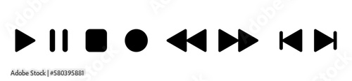  Media Player Buttons set