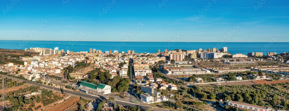 Panorama of Oropesa del Mar from the Mountains
