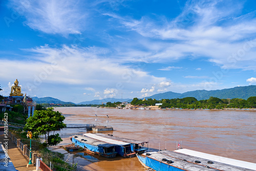 Muddy Mekong River in the Golden Triangle