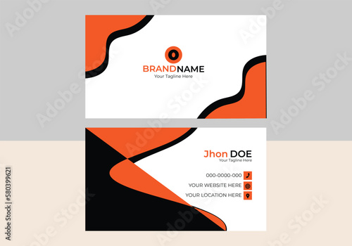 Modern vector creative business card design template