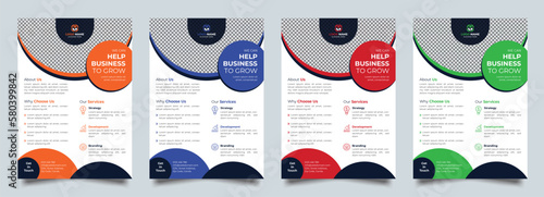Corporate Business Flyer, Minimal Flyers business magazine. City concept in A4 layout. Brochure next-day flyer design template vector. Cover book portfolio presentation poster.