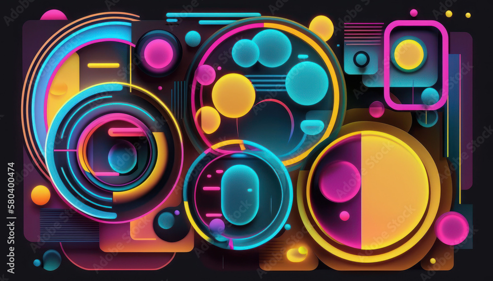 colourful bubbles design wallpaper desktop background Generative AI, Generativ, KI colourful bubbles design wallpaper desktop background Generative AI, Generativ, KI