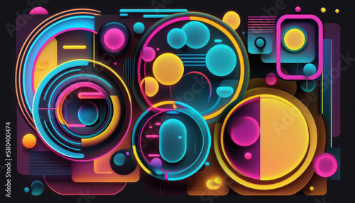 colourful bubbles design wallpaper desktop background Generative AI  Generativ  KI