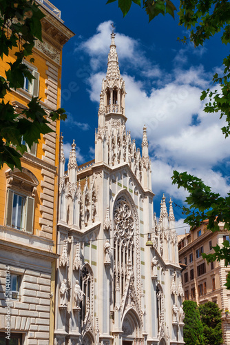 Church of the Sacred Heart of Jesus in Prati  the only church in Rome built in French Gothic style