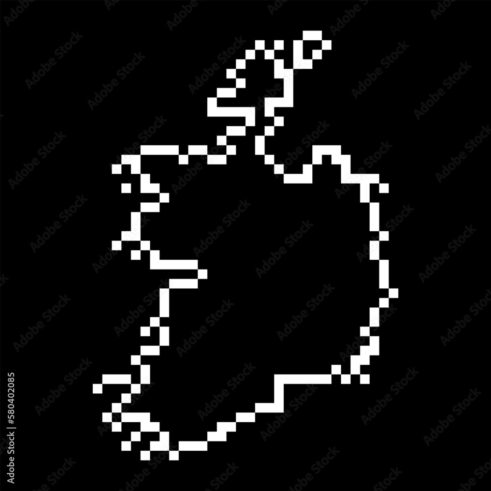 Pixel map of Ireland. Vector illustration. Pixel map of Ireland. Vector illustration.