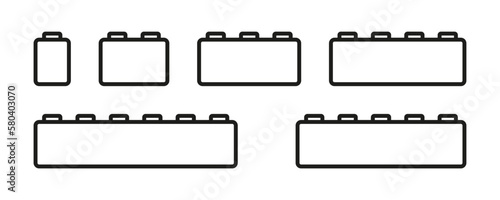 Toy blocks icon, great design for any purposes. Vector building brick illustration.