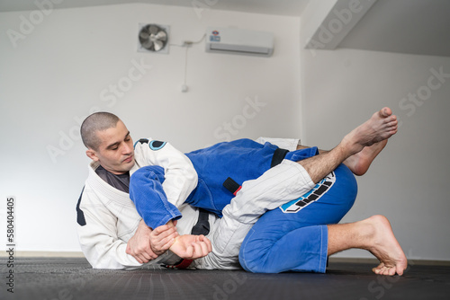 brazilian jiu jitsu bjj concept training martial arts combat sport photo