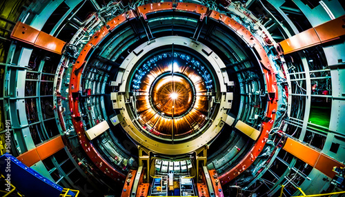 The large hadron collider at cern. Generative AI. photo