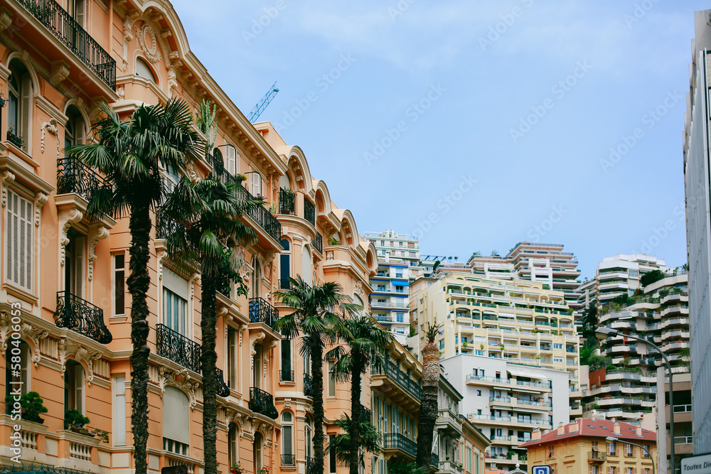 Luxurious residential area in wealthy Monaco city