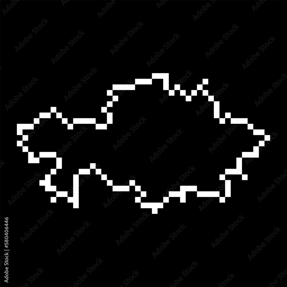 Pixel map of Kazakhstan. Vector illustration. Pixel map of Kazakhstan. Vector illustration.