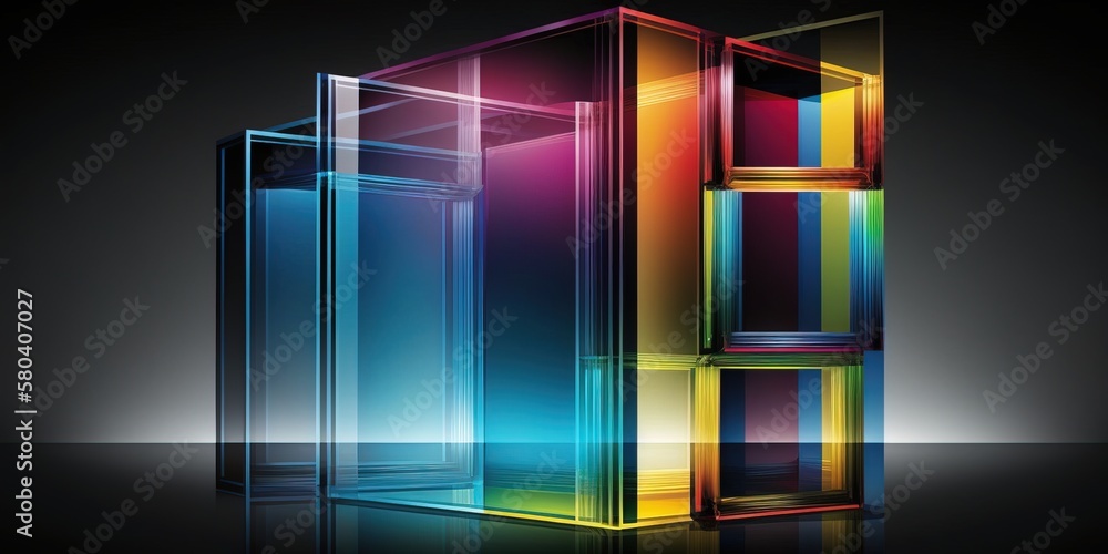 Fototapeta premium Colorful modern background, generative ai