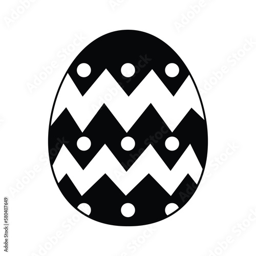 Easter egg icon. Simple flat egg symbol. Vector