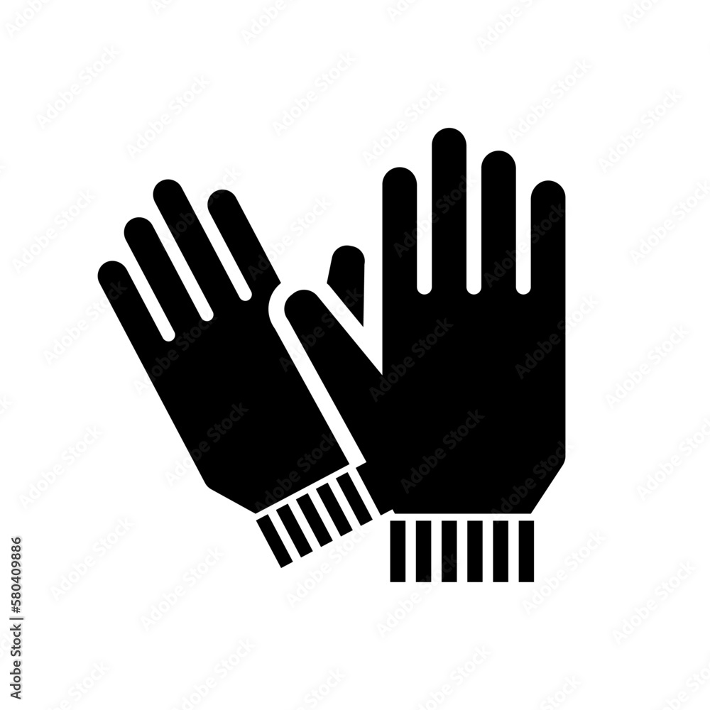 Fototapeta premium Hand Protection Required Sign On White Background