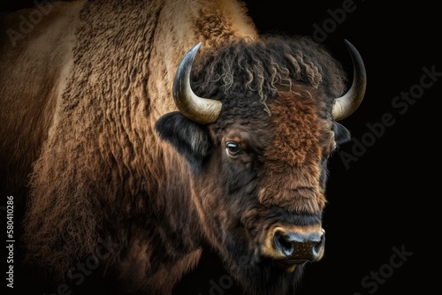 The American bison, or just bison, is a species of bison from North America. It is also known as the American buffalo, or just buffalo, and it used to live in large herds across North America