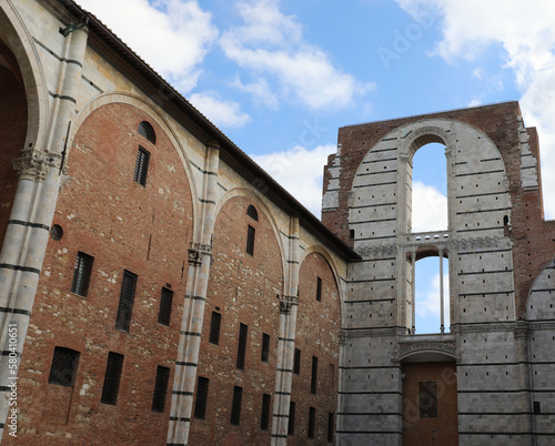 Ancient Building Called FACCIATONE the unfinished part of the cathedral of Siena in Central Italy photo