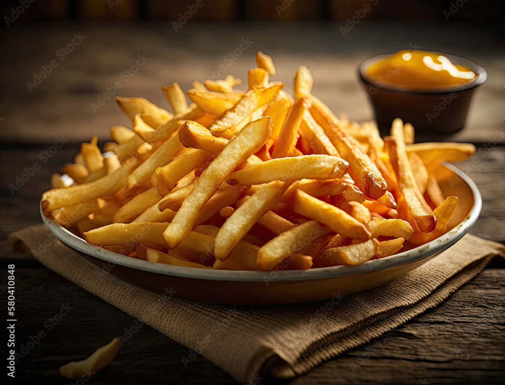 Bowl of crispy french fries Bowl of crispy french fries