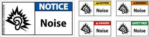 Caution Noise Symbol Sign On White Background