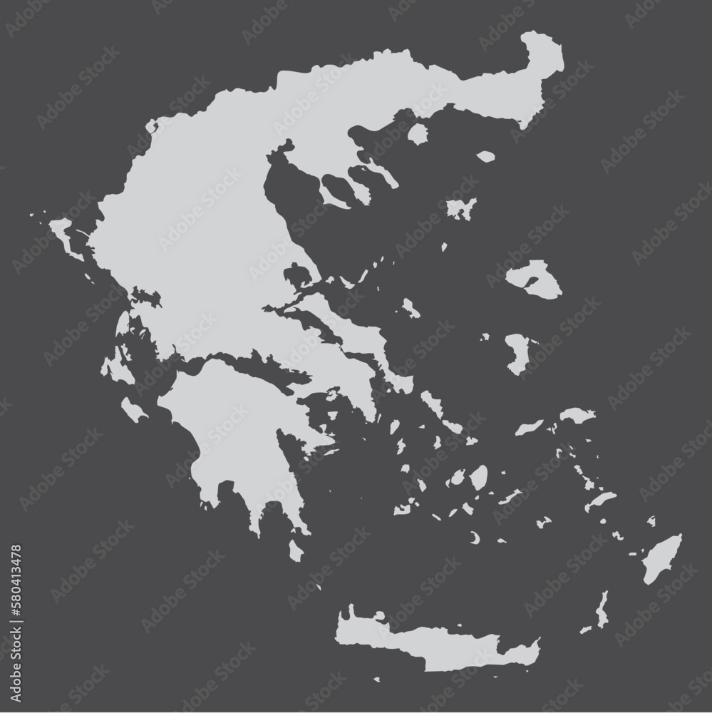 Obraz premium Greece map silhouette