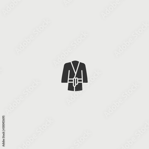 bath robe vector icon illustratiob