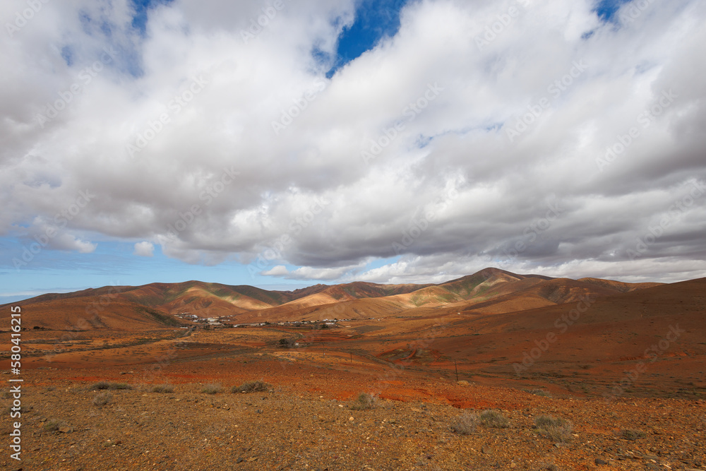 Typical landscape in the inland of Fuerteventura