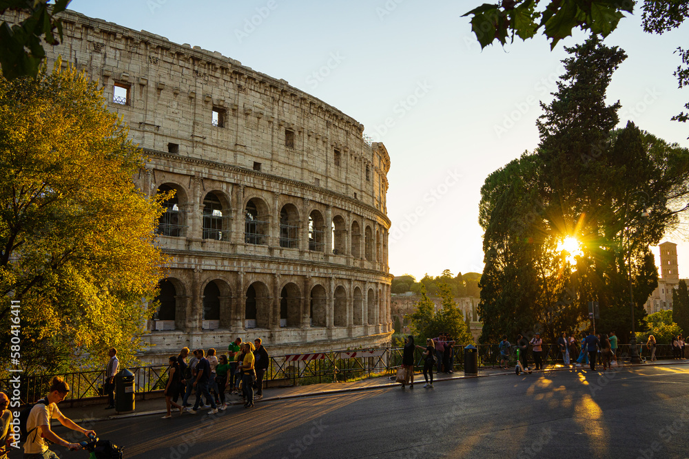 Rome Colosseum at Sunset