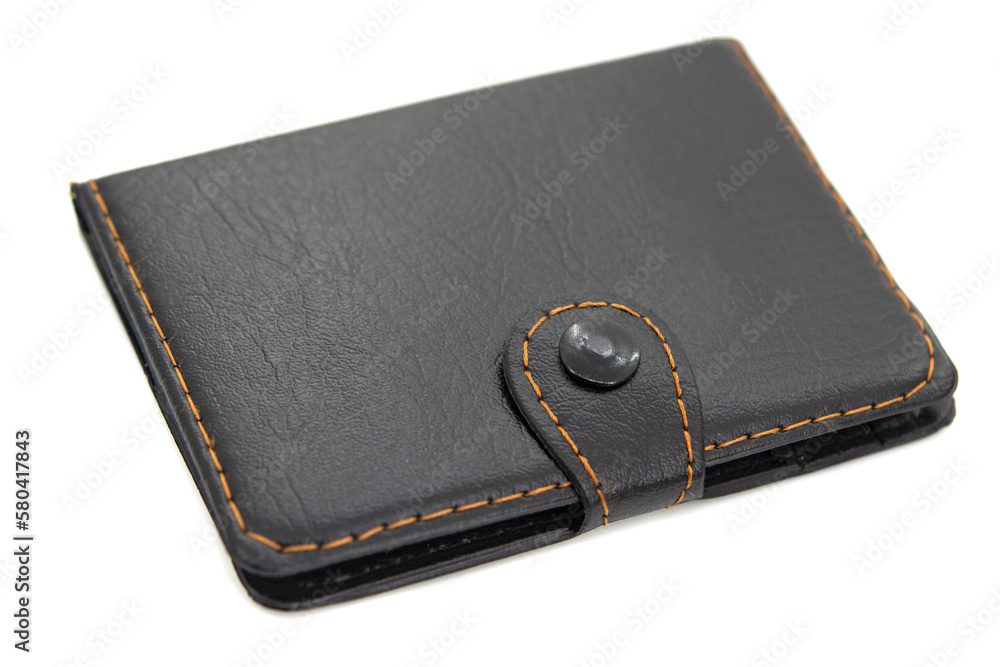 Leather personal office notebook isolated on the white Leather personal office notebook isolated on the white