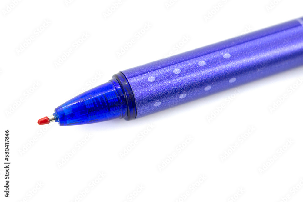 pen isolated on white background, blue color pen isolated on white background, blue color