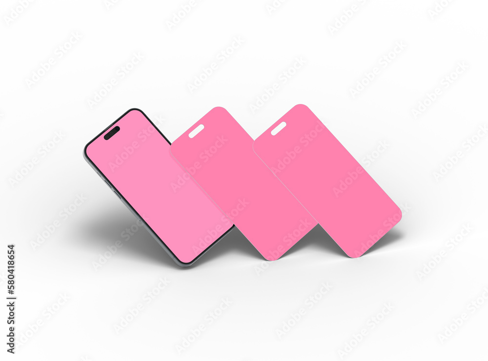 Render of smartphone and some separated screens floating on transparent background. ui ux app concept. Render of smartphone and some separated screens floating on transparent background. ui ux app concept.