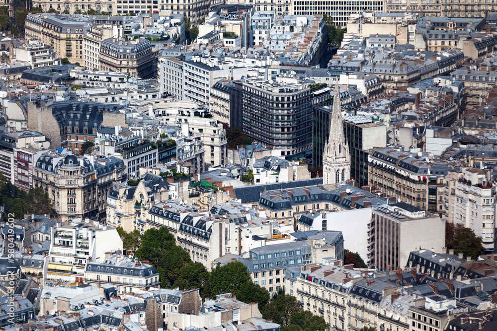 Aerial view of the American Cathedral in Paris