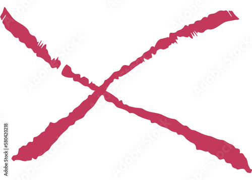Hand-drawn scribble cross