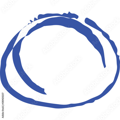 Hand-drawn circle scribble underline highlighter