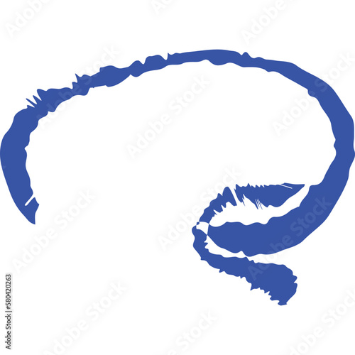 Hand-drawn scribble arrow