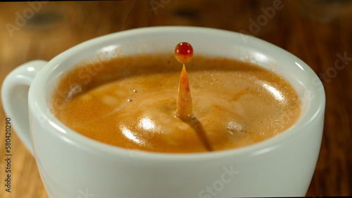 Macro Shot of Coffee Drop F...