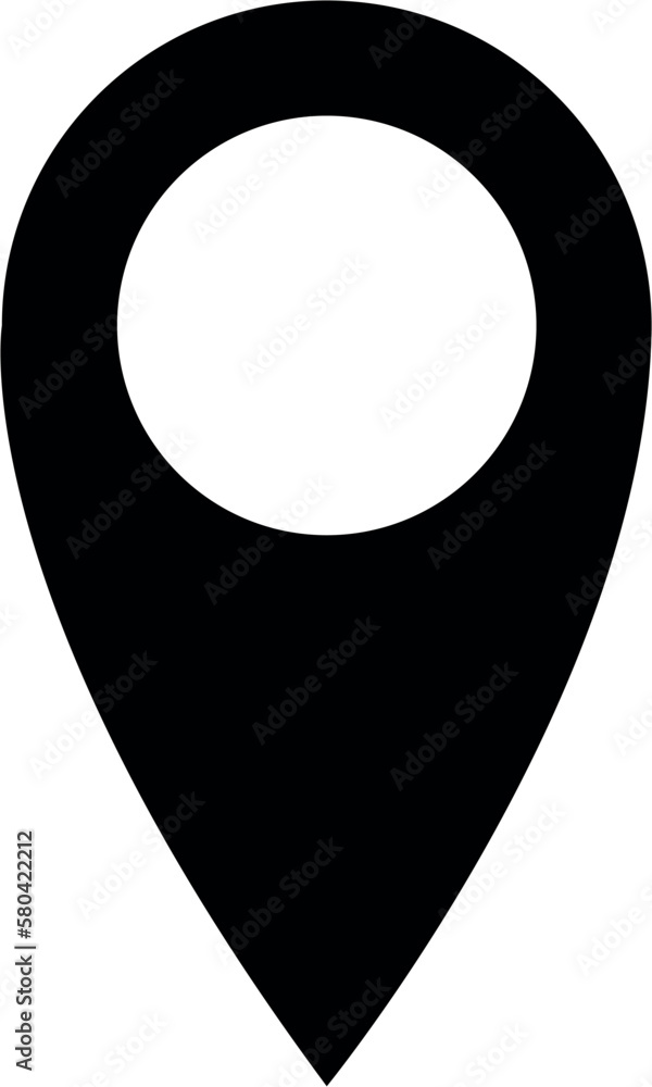 Location symbol. Pin icon in flat style. Pointer icon. Location symbol. GPS location symbol. Flat design style. Vector illustration Location symbol. Pin icon in flat style. Pointer icon. Location symbol. GPS location symbol. Flat design style. Vector illustration